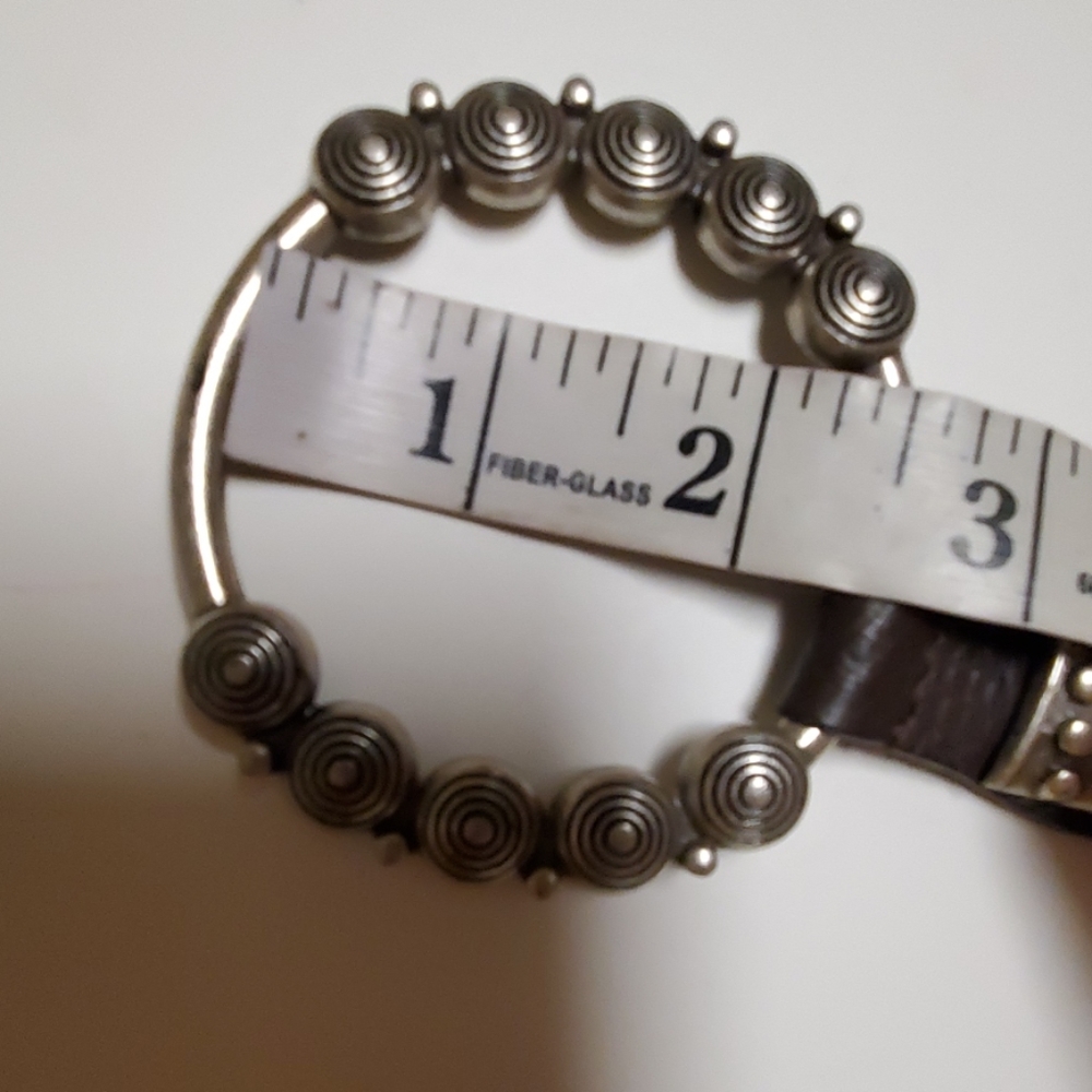 Chicos Brown Adjustable Leather Statement Belt Si… - image 7